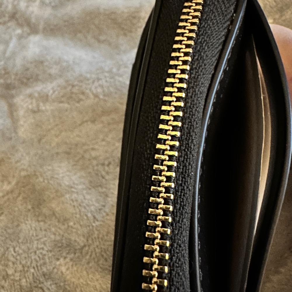 Coach Signature Brown and Zipped Card Holder Wallet - Picture 6 of 12